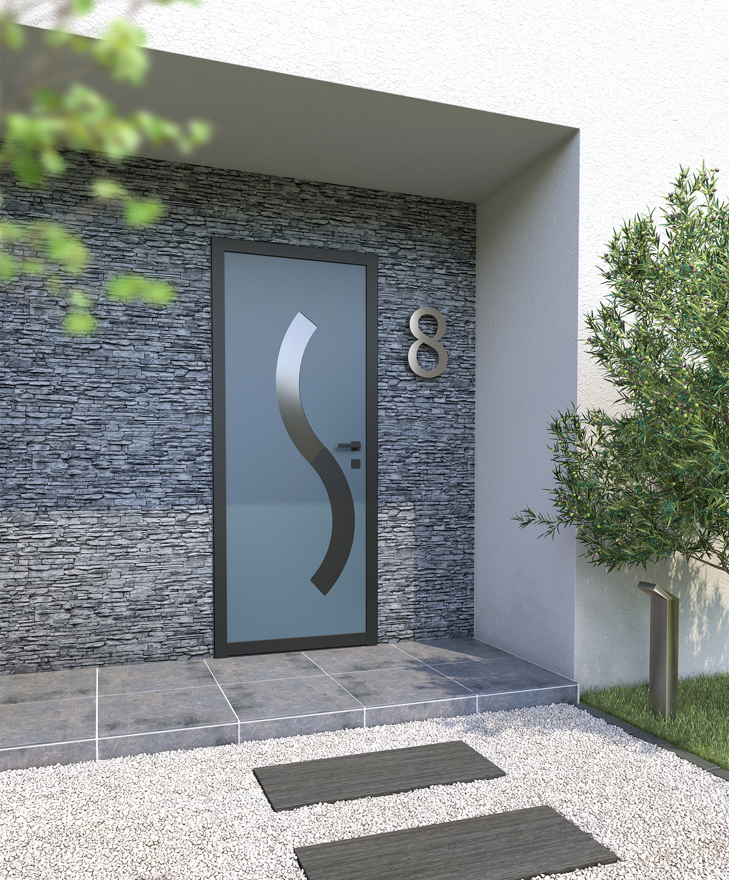 Porte-MONALU-Esse-OS Devis porte ALU Val d'Oise - Installation et pose de porte d'entrée 95